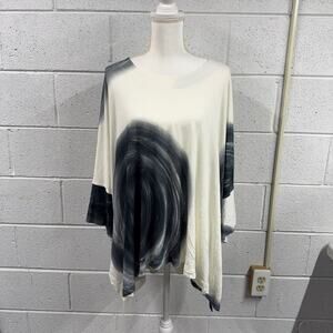 Ralston Womens M Tunic Top Swing Drape Oversized Lagonlook Art to Wear Abstract